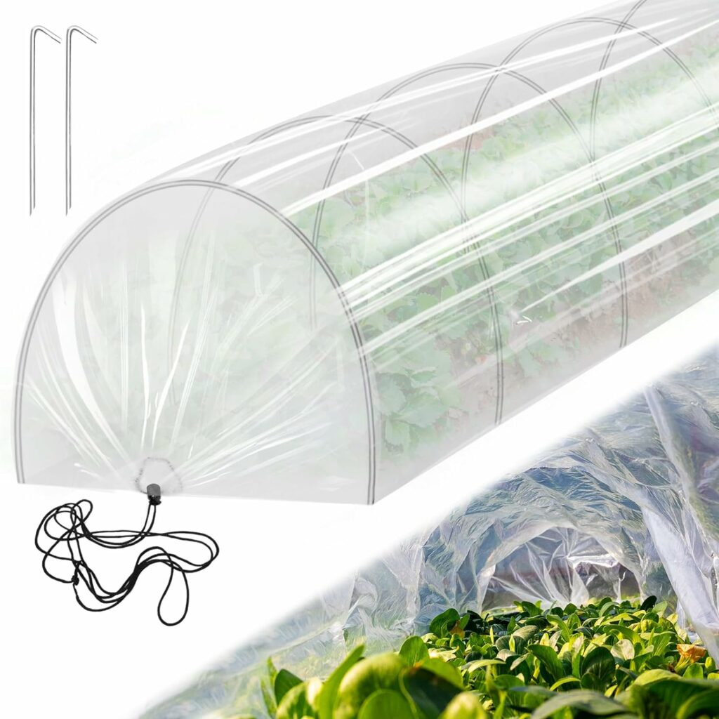 2 in 1 Mini Greenhouse Tunnel Greenhouses,Green Houses for Outside Garden Cloche Tunne Cover Garden Hoops Raised Beds,Outdoor Green House Kits to Build for Outside Winter (1)