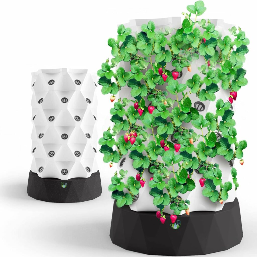 Nutraponics Hydroponics Growing System for Indoor Gardening - Vertical Aeroponic Tower Garden to Grow Herbs, Fruits  Vegetables - Aero Gardening System  Hydroponic Kit with 48 Grow Sites